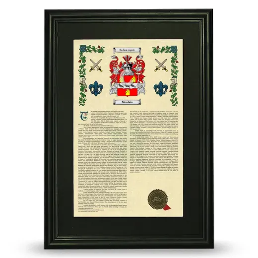 Nicolais Deluxe Armorial Framed - Black