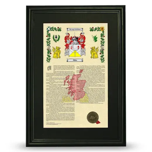 Niles Deluxe Armorial Framed - Black