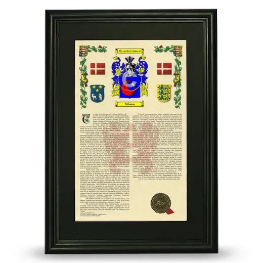 Nilssen Deluxe Armorial Framed - Black