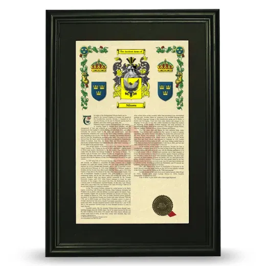 Nilssen Deluxe Armorial Framed - Black