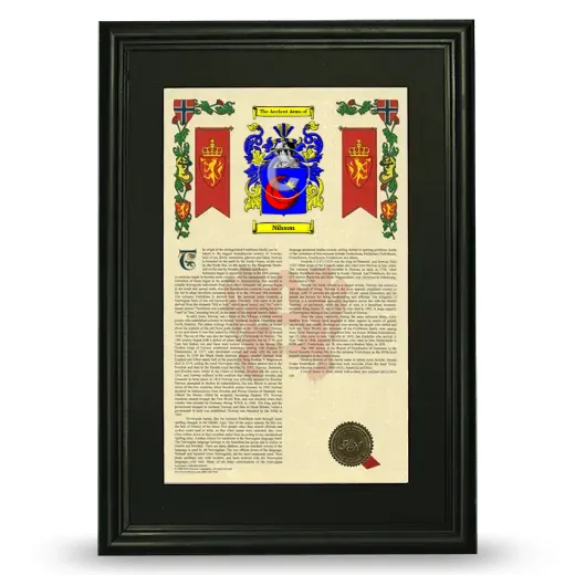 Nilsson Deluxe Armorial Framed - Black