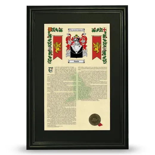 Noads Deluxe Armorial Framed - Black