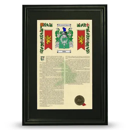 Nobs Deluxe Armorial Framed - Black