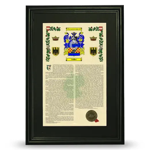 Nolker Deluxe Armorial Framed - Black