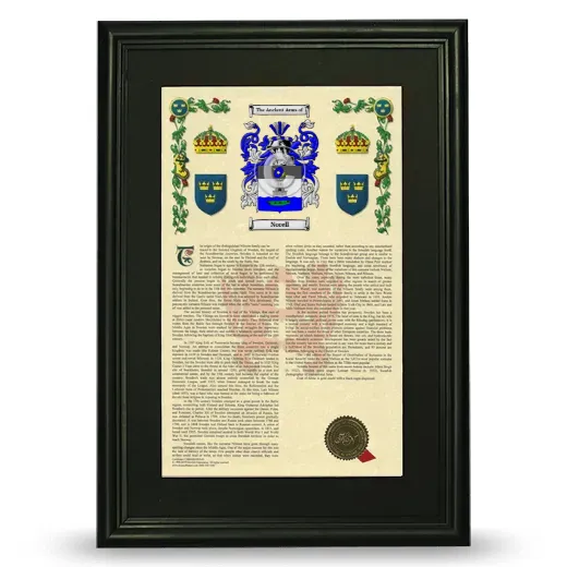 Norell Deluxe Armorial Framed - Black