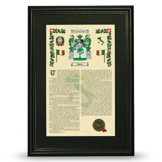 Notow Deluxe Armorial Framed - Black