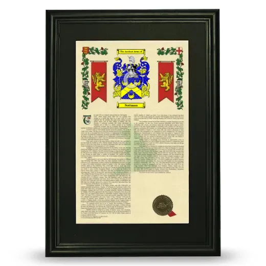 Nottman Deluxe Armorial Framed - Black