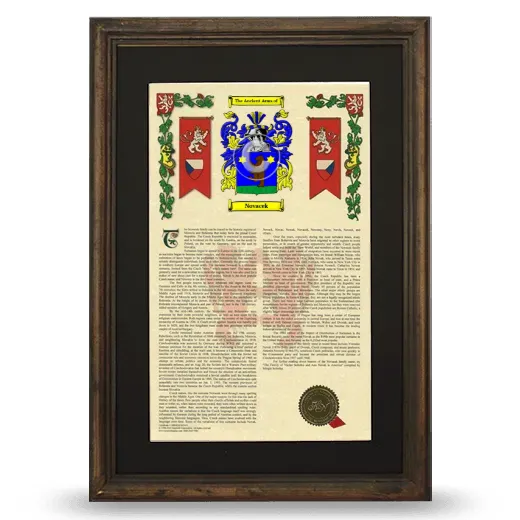 Novacek Deluxe Armorial Framed - Brown