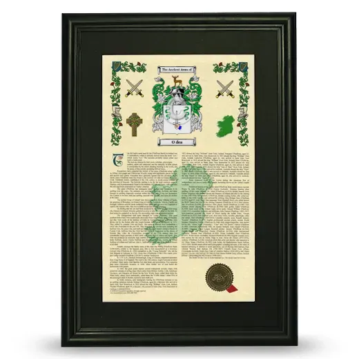 O dea Deluxe Armorial Framed - Black