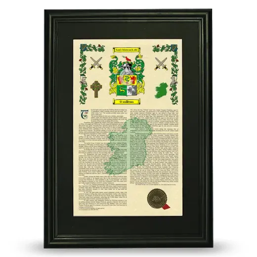 O sullivan Deluxe Armorial Framed - Black