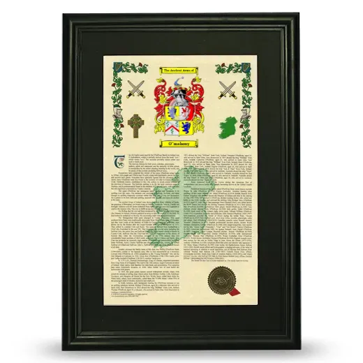O''mahony Deluxe Armorial Framed - Black
