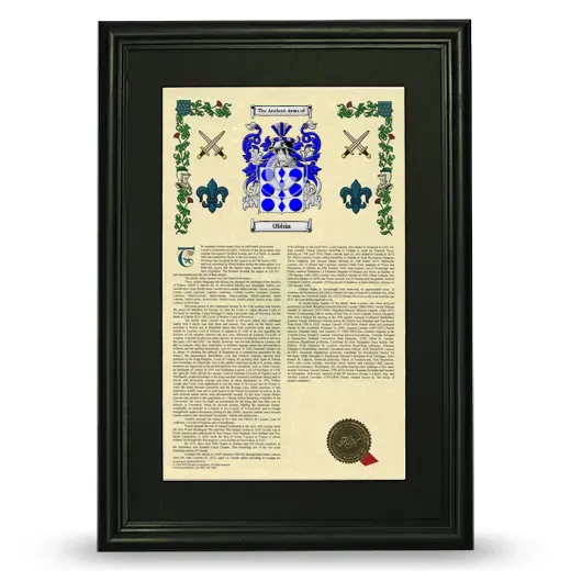 Obbin Deluxe Armorial Framed - Black