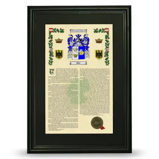 Ober Deluxe Armorial Framed - Black
