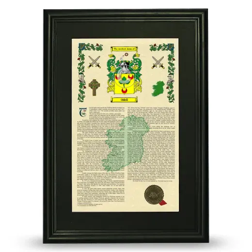 Odell Deluxe Armorial Framed - Black