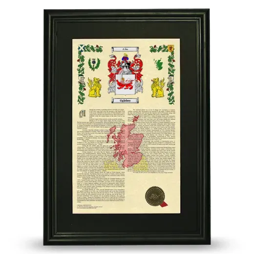 Oglebey Deluxe Armorial Framed - Black