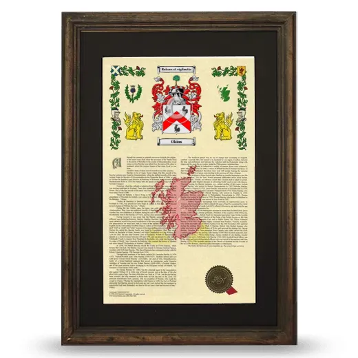 Okins Deluxe Armorial Framed - Brown