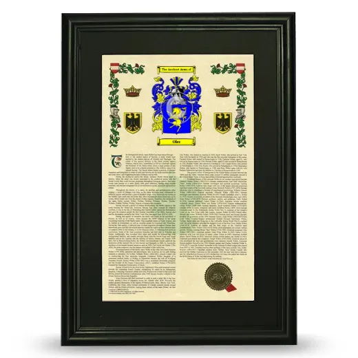 Oler Deluxe Armorial Framed - Black