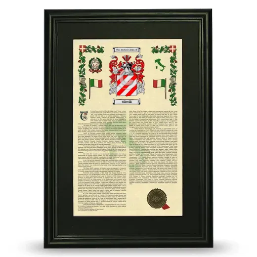 Olivelli Deluxe Armorial Framed - Black