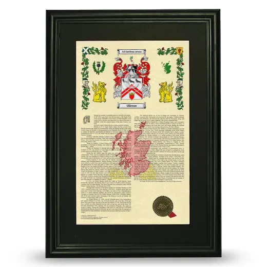 Olivere Deluxe Armorial Framed - Black