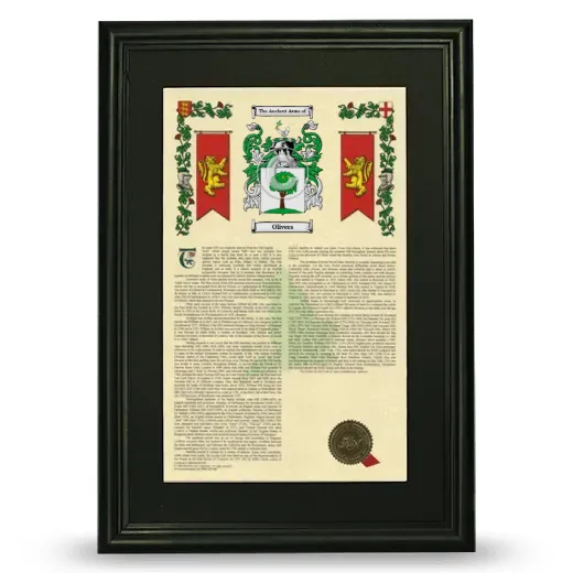 Olivers Deluxe Armorial Framed - Black