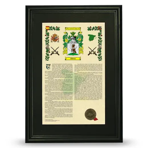 Olivers Deluxe Armorial Framed - Black