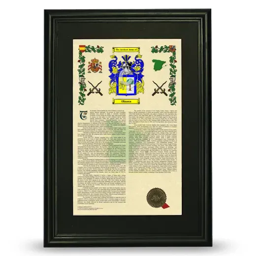 Olmera Deluxe Armorial Framed - Black