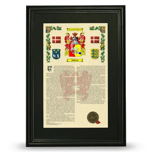 Olofsson Deluxe Armorial Framed - Black