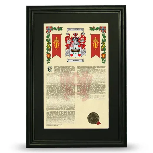 Olofsson Deluxe Armorial Framed - Black