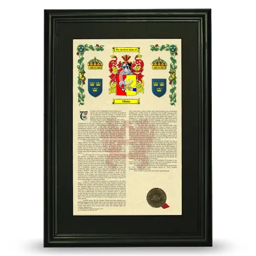 Olsén Deluxe Armorial Framed - Black