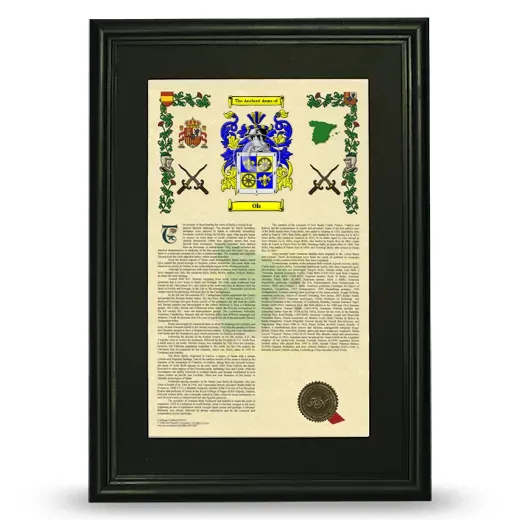 Ols Deluxe Armorial Framed - Black