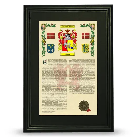Olson Deluxe Armorial Framed - Black