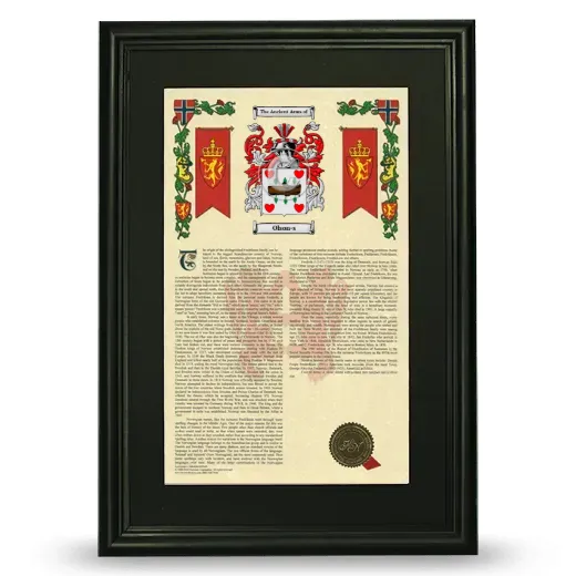 Olson-s Deluxe Armorial Framed - Black