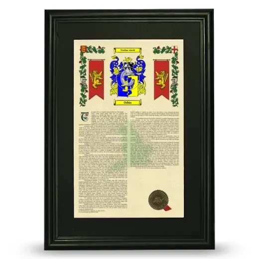 Orbin Deluxe Armorial Framed - Black