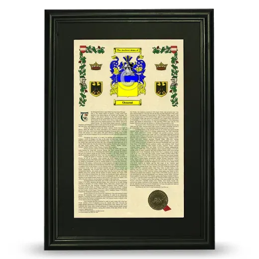 Orment Deluxe Armorial Framed - Black