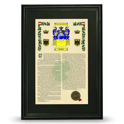 Ormont Deluxe Armorial Framed - Black