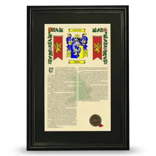 Orphen Deluxe Armorial Framed - Black