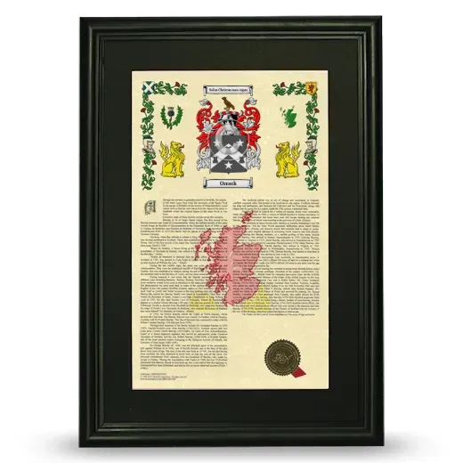 Orrack Deluxe Armorial Framed - Black