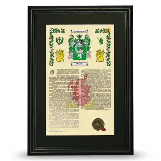 Ortans Deluxe Armorial Framed - Black