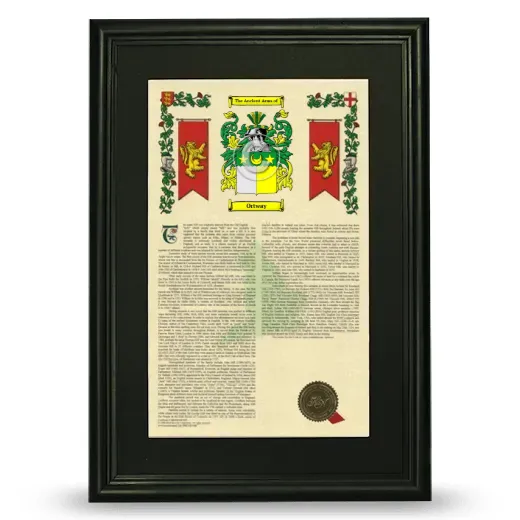 Ortway Deluxe Armorial Framed - Black
