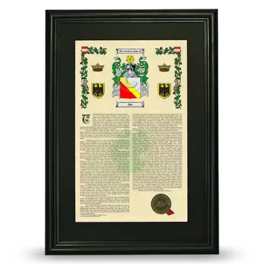 Ost Deluxe Armorial Framed - Black