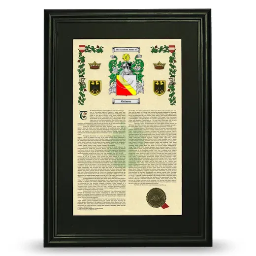 Osterer Deluxe Armorial Framed - Black