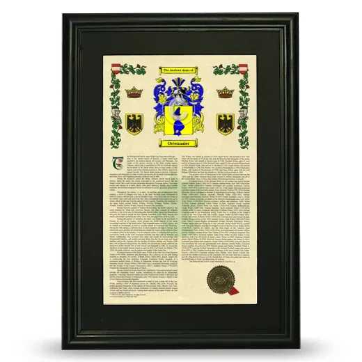 Ostermaier Deluxe Armorial Framed - Black