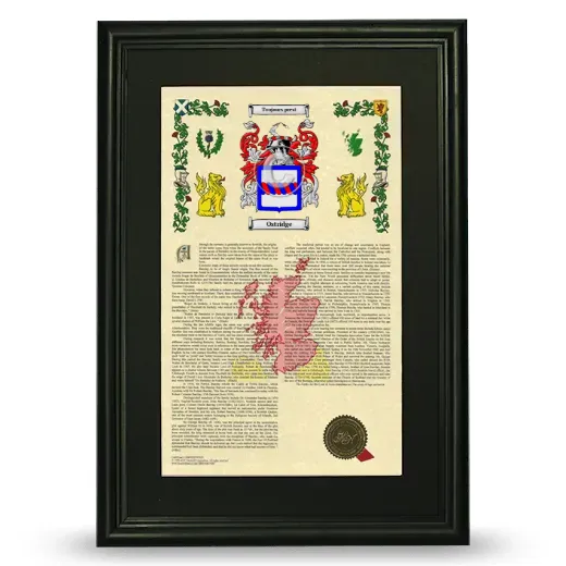 Ostridge Deluxe Armorial Framed - Black