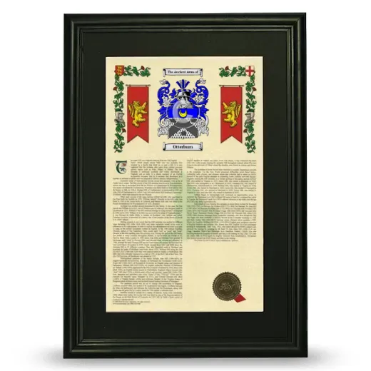Otterburn Deluxe Armorial Framed - Black