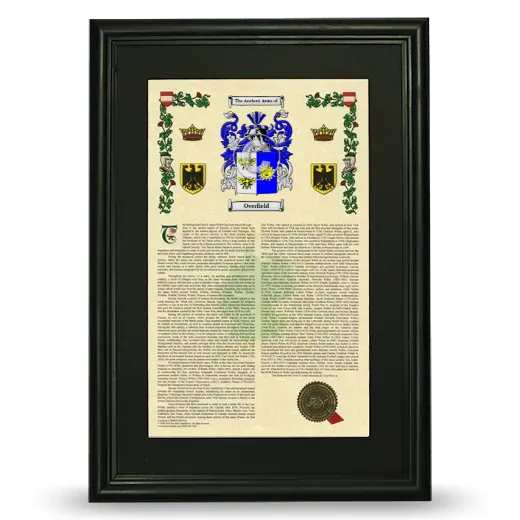 Overfield Deluxe Armorial Framed - Black