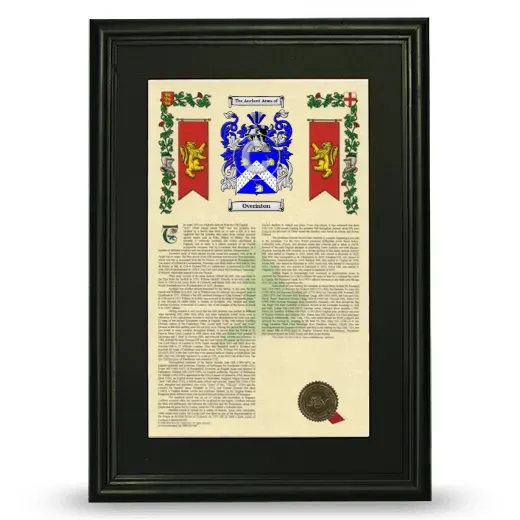 Overinton Deluxe Armorial Framed - Black