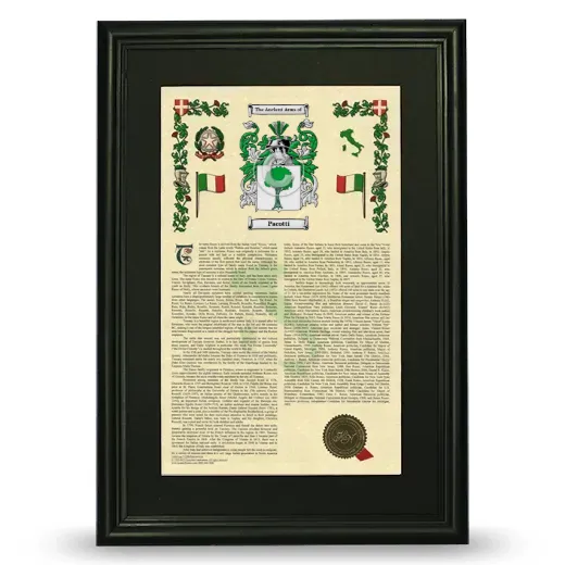 Pacotti Deluxe Armorial Framed - Black