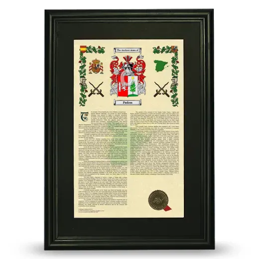 Padros Deluxe Armorial Framed - Black