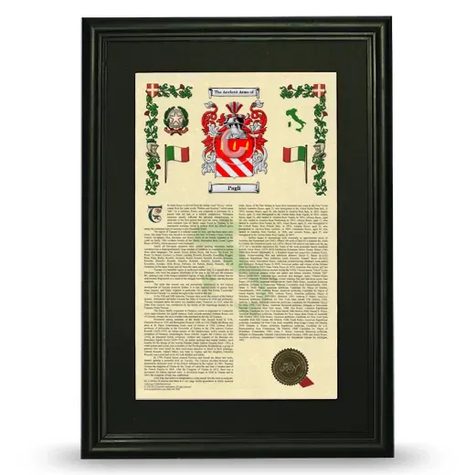 Pagli Deluxe Armorial Framed - Black