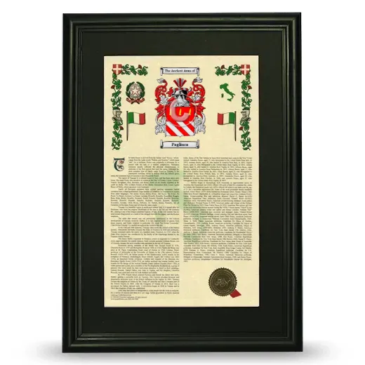 Pagliuca Deluxe Armorial Framed - Black